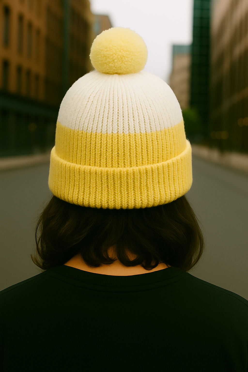 Berretto Giallo e Bianco